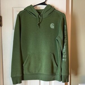 Carhartt Olive Green Hoodie with Logo